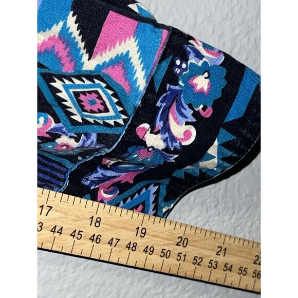 Wrangler Mens 16 - 16.5 Cowboy Cut Western Shirt Large Tails Aztec 90’s - Picture 7 of 9